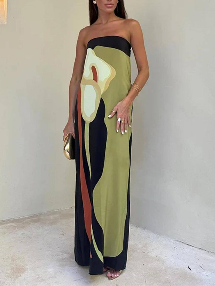 Versatile women's sleeveless maxi sundress for summer, a flowing elegant dress for any occasion.