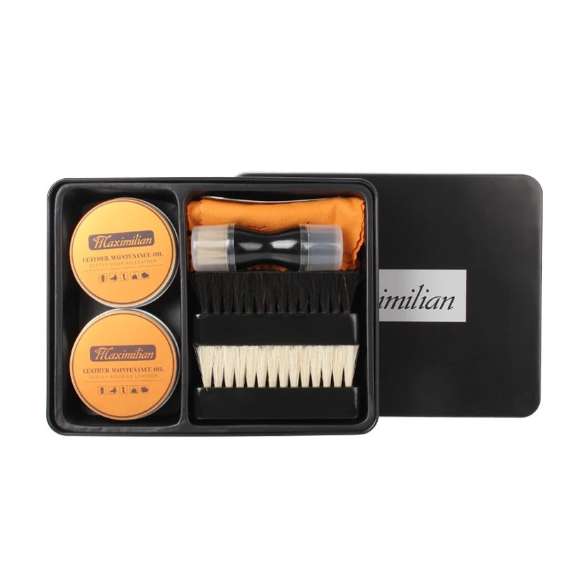 7-Piece Shoe Shine and Care Kit