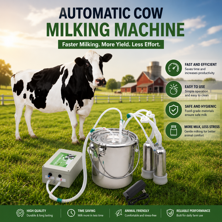 14L Portable Milking Machine with Auto Stop and Pulsation