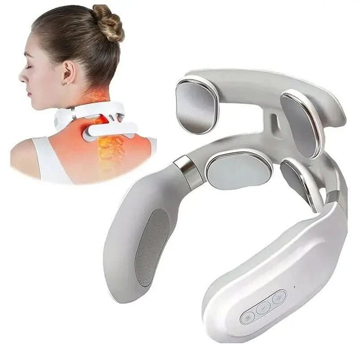 Ergonomic neck massager for muscle relief. Targets stress, knots & soreness in neck & shoulders.