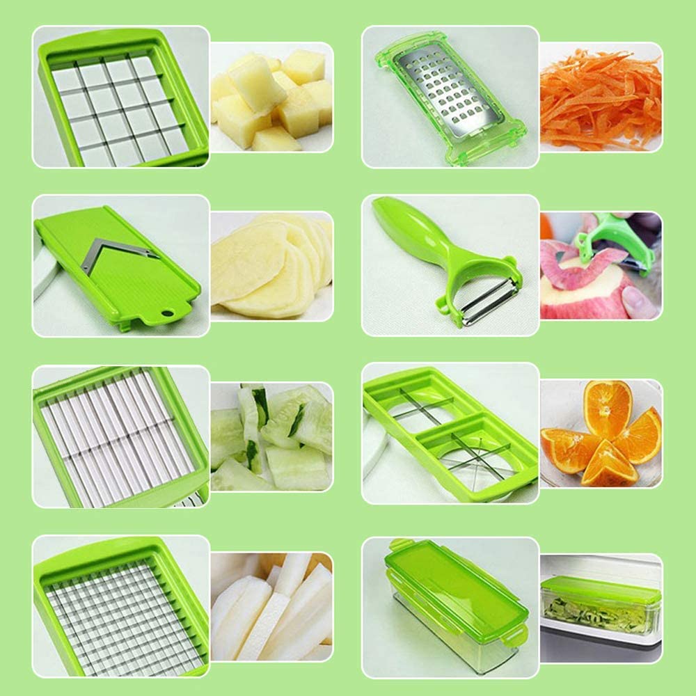 Modern Tavvitaimp18 vegetable cutter with a durable design, multiple attachments & convenient storage bin.