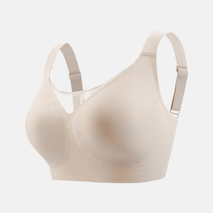 Strapless tube top bra for women, wireless and seamless, providing full cup support and a smooth silhouette.