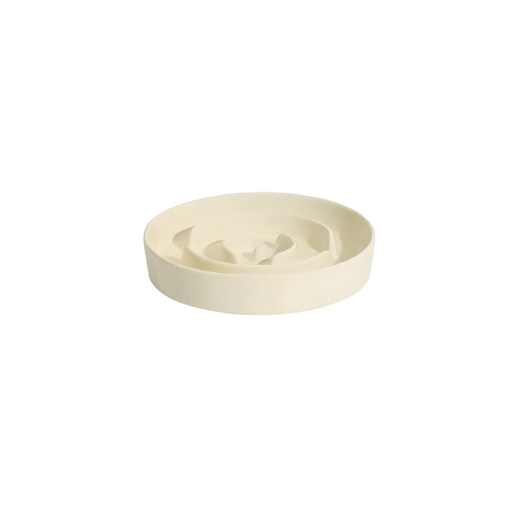 Dog slow feeder ceramic bowl, stops fast eating, promotes better nutrient absorption.
