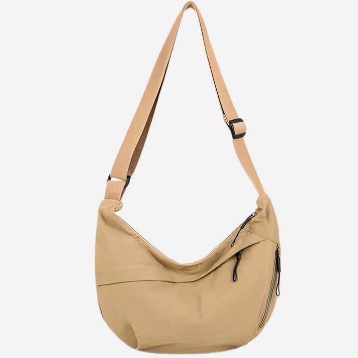Casual women's nylon crescent crossbody bag, perfect for a relaxed yet chic everyday look.