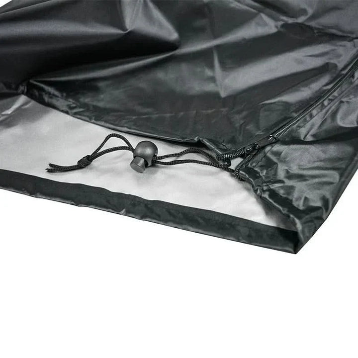 Heavy-duty deck furniture cover, weatherproof polyester, provides UV-resistant and water-repellent outdoor protection.