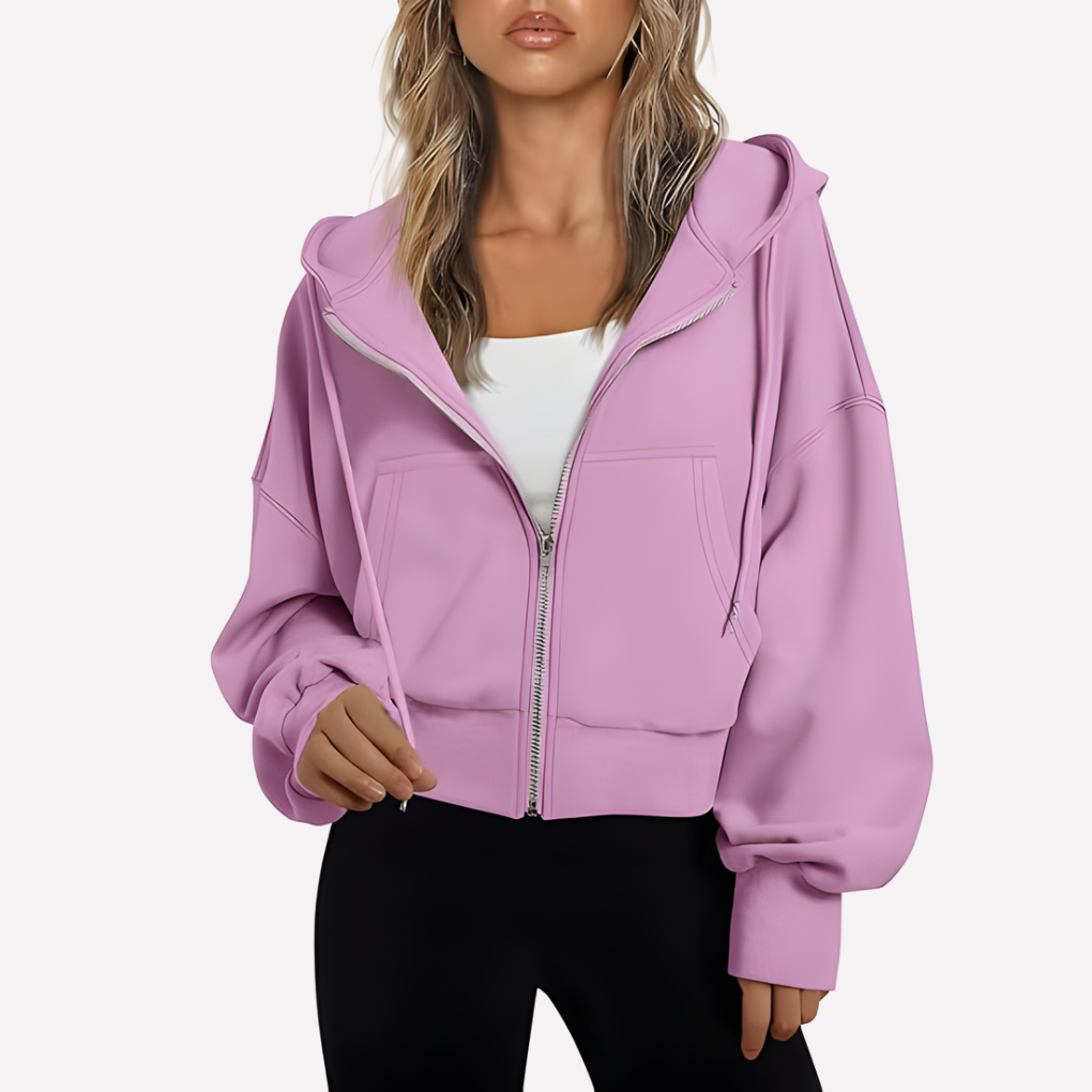 Stylish women's graphic pullover sweatshirt. Oversized, comfortable long sleeve crew neck for casual wear.