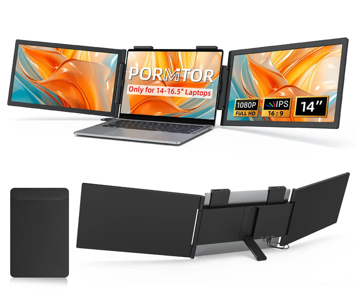 Tavvitaimp18 14-inch Full HD portable dual monitor, a powerful USB-C laptop extension for multi-screen setups.