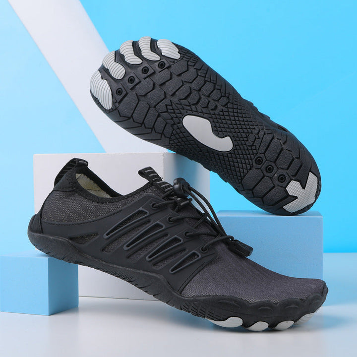 Versatile unisex quick-dry water shoes, ideal for swimming, kayaking, river hikes, and lake adventures.