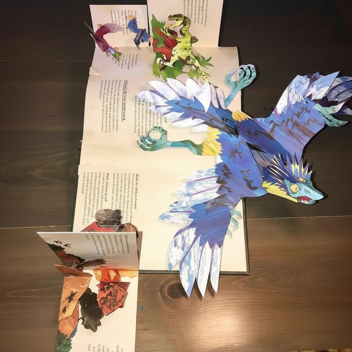 Interactive children's 3D pop-up dinosaur book. Engaging educational toy & fun learning gift for kids' adventure.