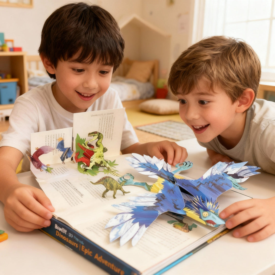 Captivating 3D prehistoric dinosaur encyclopedia pop-up book. Interactive learning gift for children's story time.