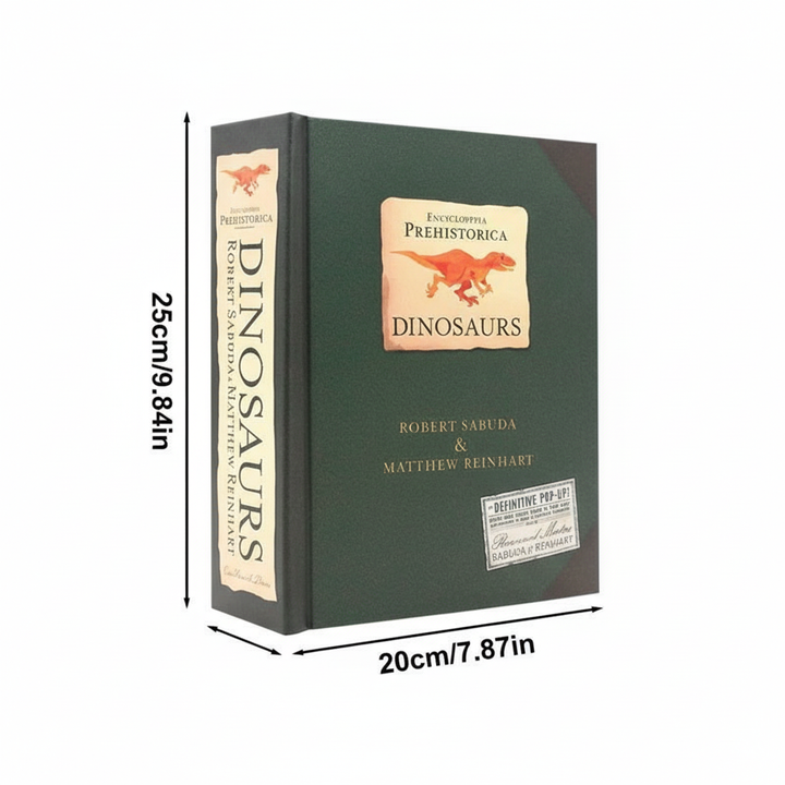 Interactive 3D pop-up dinosaur book for young readers. Explore prehistoric creatures in this educational adventure.