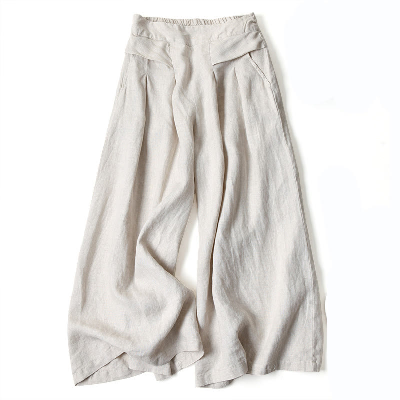 Modern women's high-waist wide-leg pants, suitable for both casual and work settings.