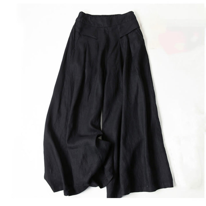 Comfortable high-waist wide-leg trousers for women, a versatile piece for spring.