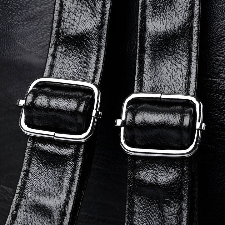 Durable women's leather travel backpack, also a waterproof rucksack for daily commutes & adventures.