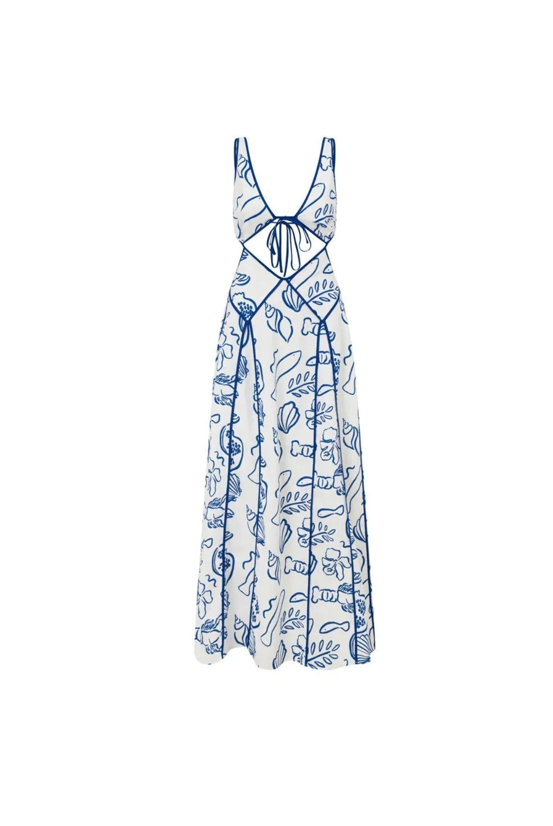 Chic women's effortless maxi sundress, perfect for summer vacations, beach days & relaxed elegant casual wear.