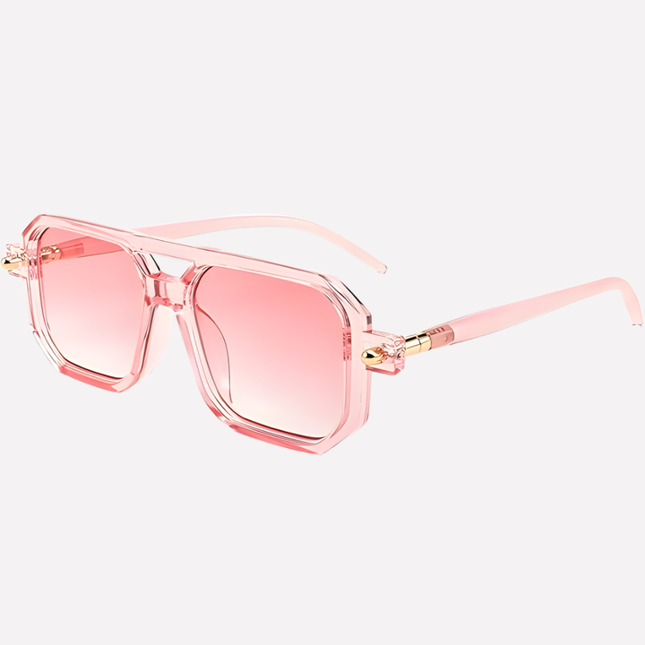 Classic square frame aviator sunglasses, unisex design. Vintage retro shades providing essential UV400 eye protection.