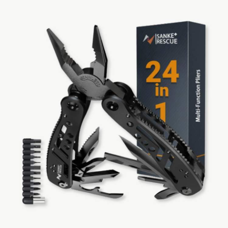 24-in-1 multifunctional stainless steel wire cutter tool. Compact multi-tool for everyday carry & repairs.