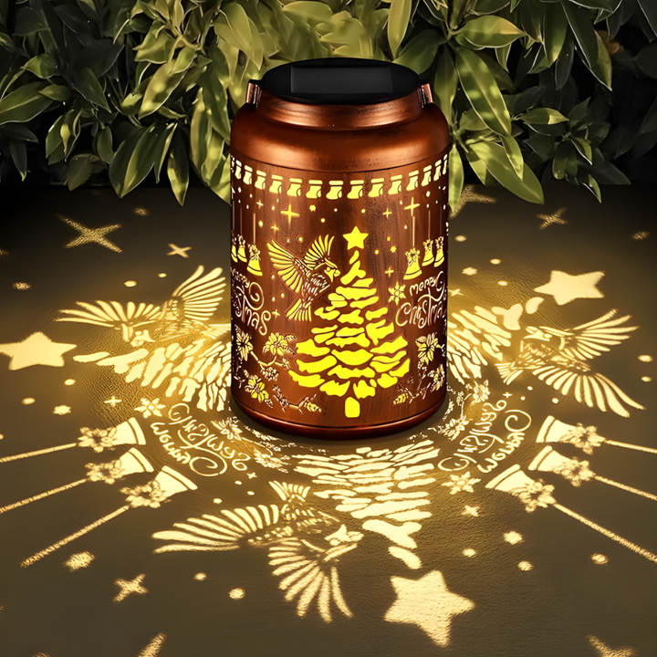 Automatic solar lantern, enhancing outdoor ambiance with decorative light for gardens.