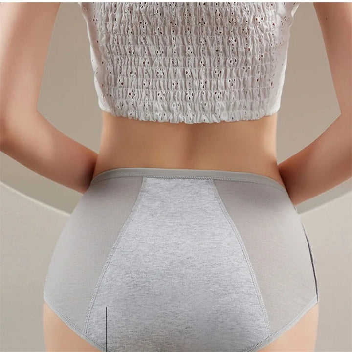 High-waist leakproof period panties for women, offering comfortable menstrual protection & support.
