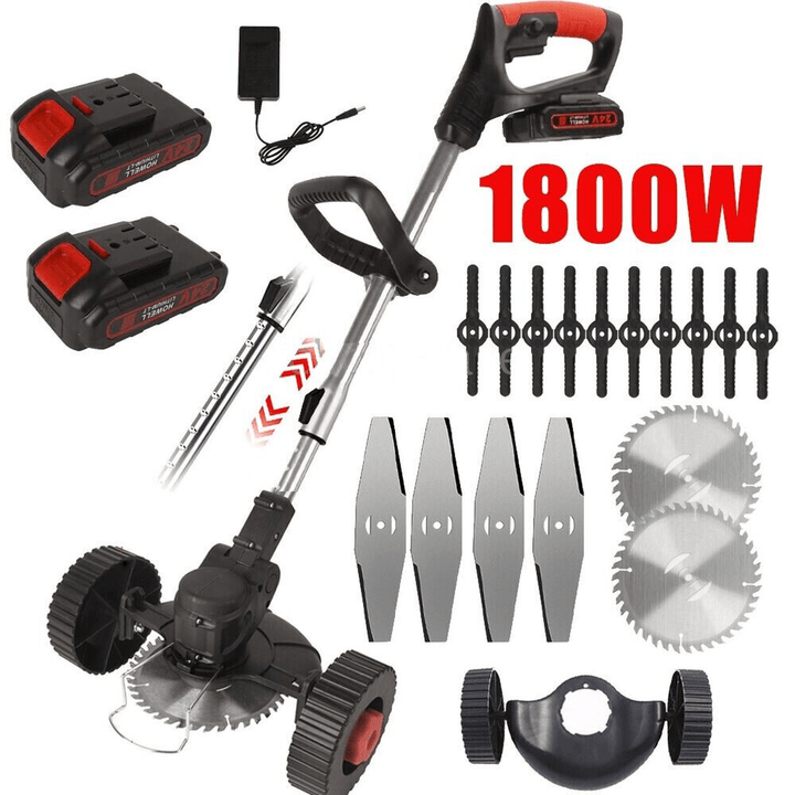 3 in 1 Cordless Grass Trimmer with Retractable Height - Lexians