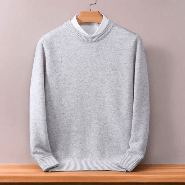 Men's oversized pullover sweater, comfortable loose fit. Ideal casual fall & winter fashion cozy top.