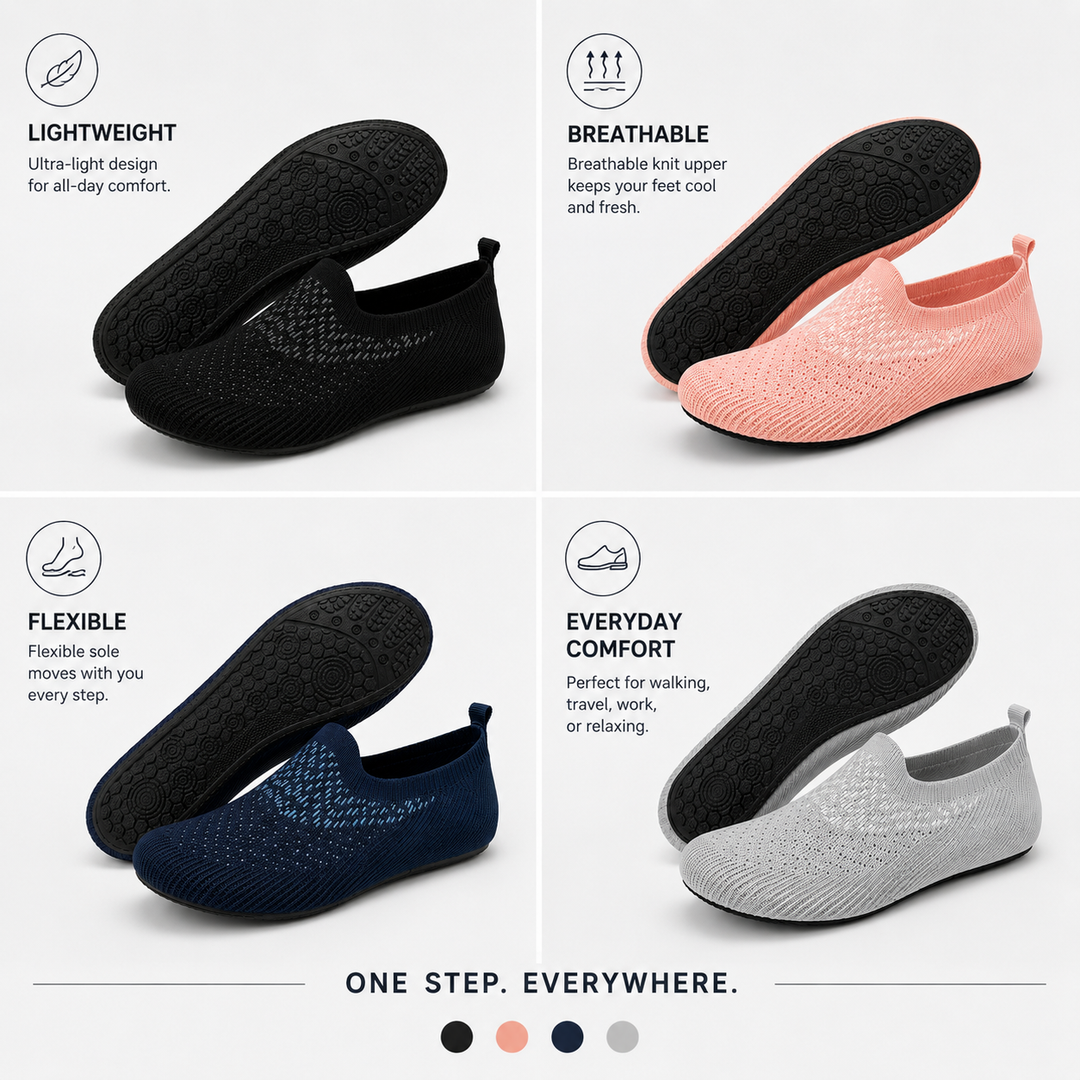 Men's Knit Barefoot Slip-On Athletic Walking Shoes