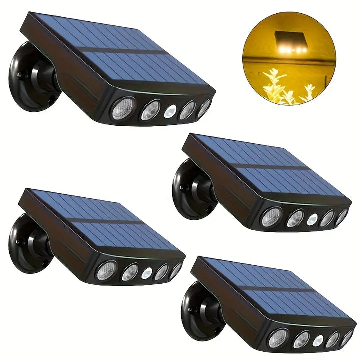 High-performance outdoor solar security light, motion activated for robust home safety.
