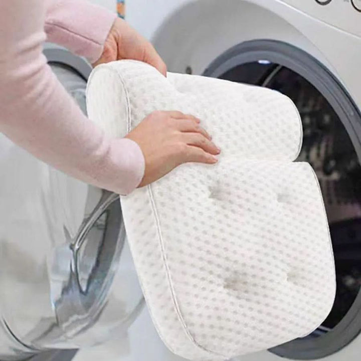 Plush bath pillow designed for ultimate relaxation, cradling your head and neck for a truly comfortable soak.