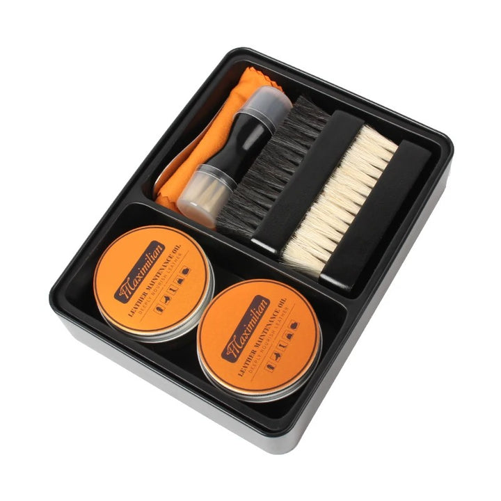 7-Piece Shoe Shine and Care Kit