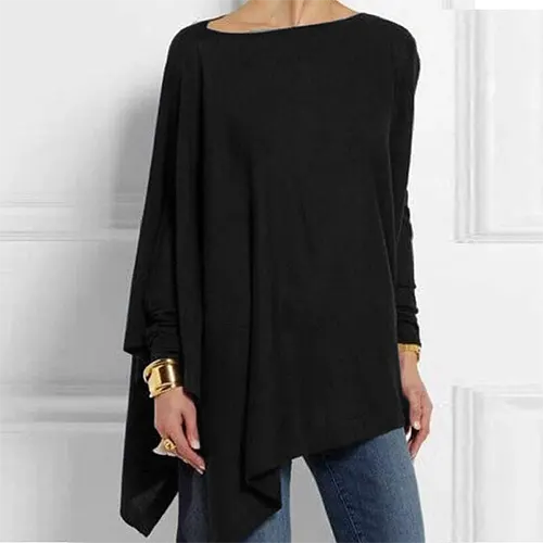 Women's elegant long sleeve top in a chic style, perfect for versatile everyday wear or office attire.