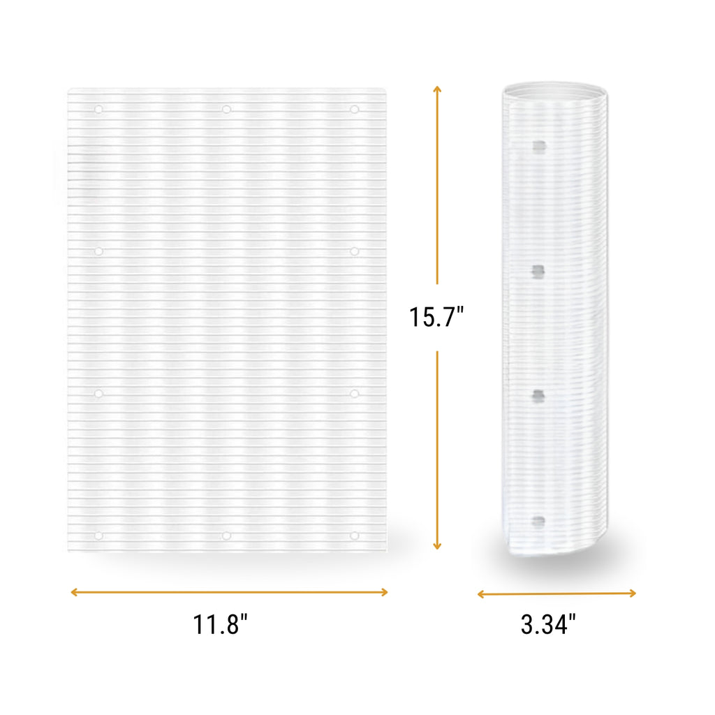 Reusable, weather-resistant plastic squirrel baffles (6-pack) for tree protection. Durable garden defense & animal deterrent.
