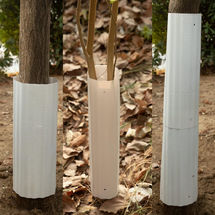 TavvitaImp010 6-pack plastic squirrel baffles. Tree & pole protectors for garden defense & outdoor pest control.