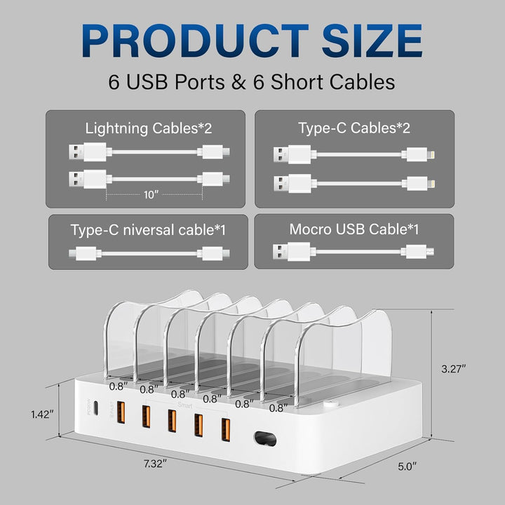 Universal Multi-Device Fast Charging Station for Home and Office
