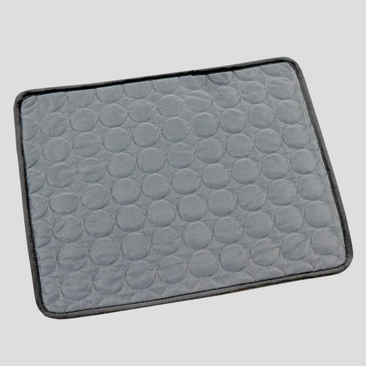 Large self-cooling dog mat, a non-toxic heat relief pad for summer, keeping your pet comfortable & cool.