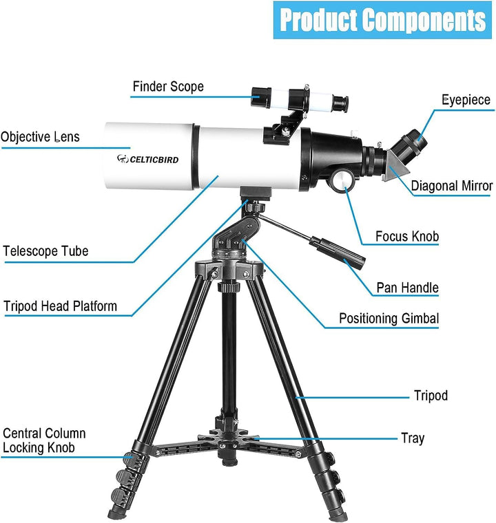Advanced Stargazing Telescope with Star Tracking App for Adults