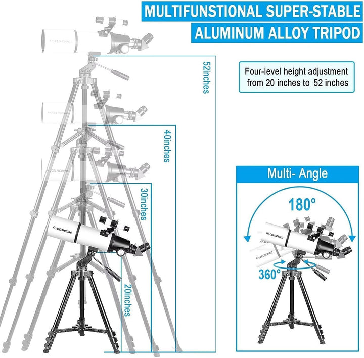 Advanced Stargazing Telescope with Star Tracking App for Adults