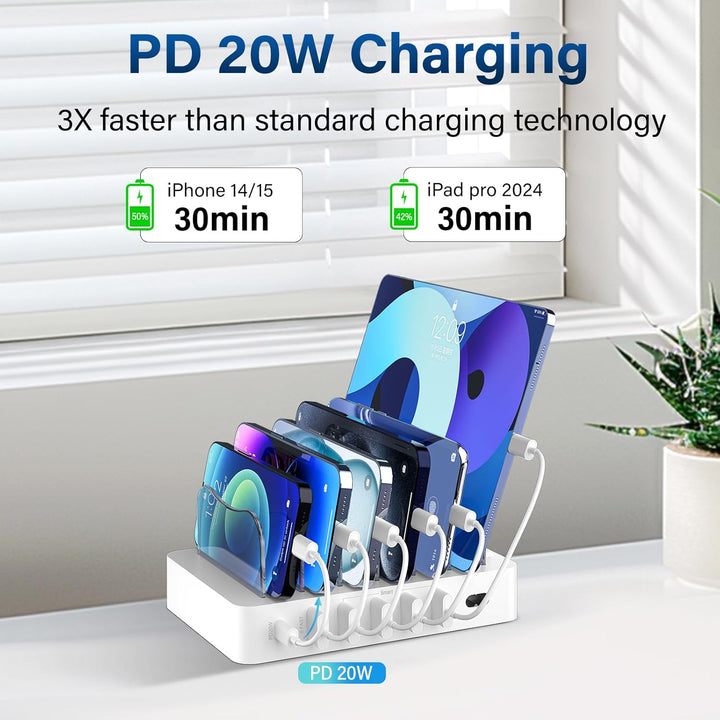 Universal Multi-Device Fast Charging Station for Home and Office