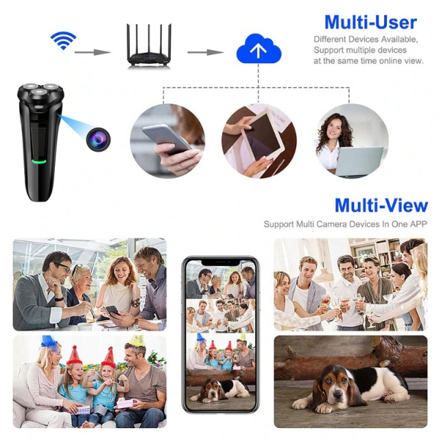 Discreet WiFi Mini Camera Razor with 1080P HD & Motion Detection