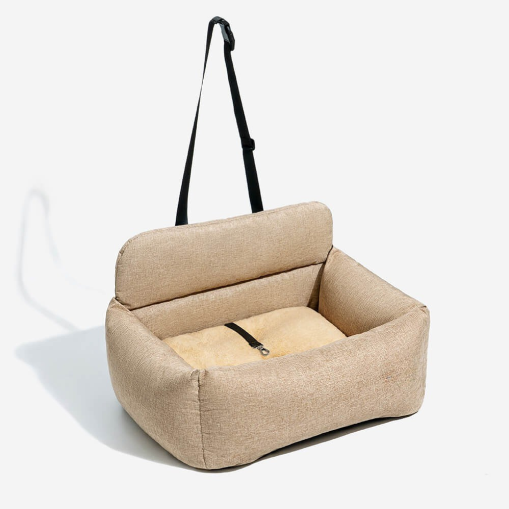 Large dog car back seat bed provides ample space & comfort for big pets during travel. Durable & washable.