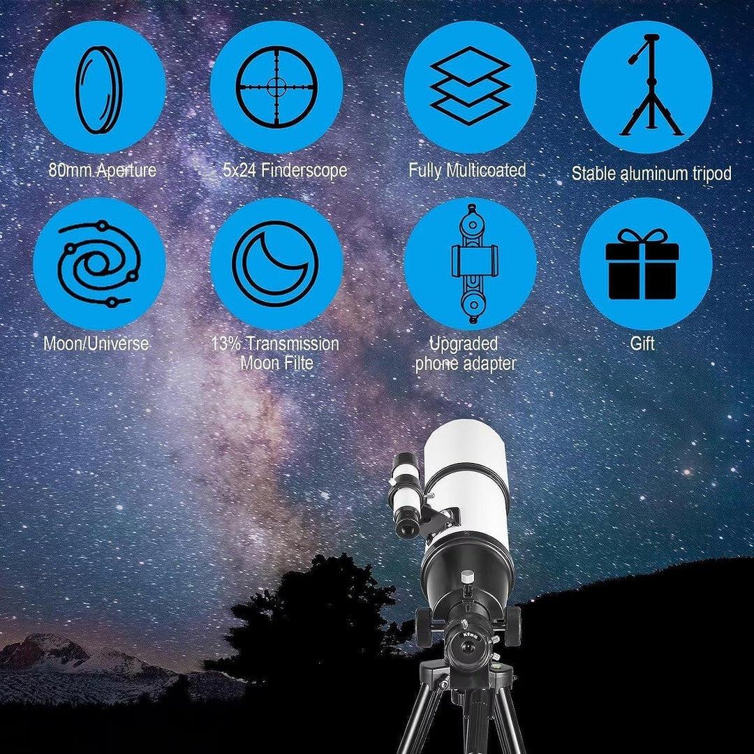 Advanced Stargazing Telescope with Star Tracking App for Adults