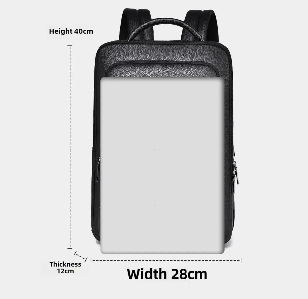 Unisex minimalist USB backpack, black, perfect for students, work, or short trips, multi-functional.