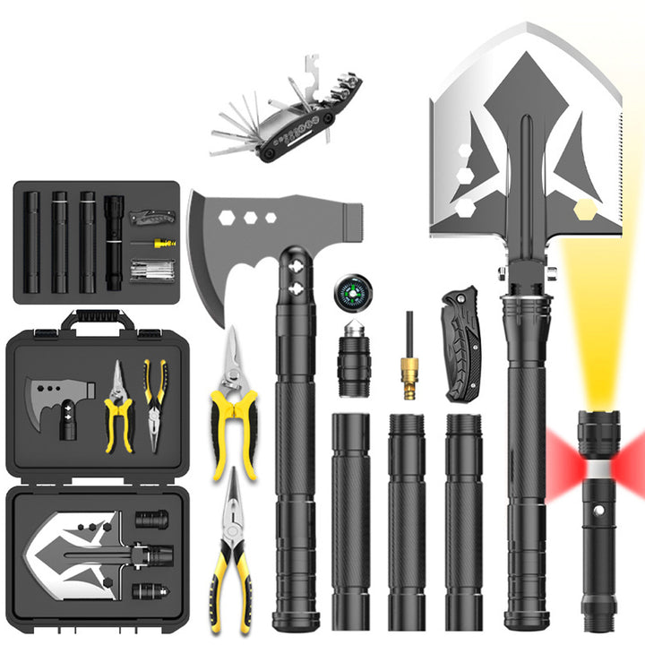 25-in-1 Survival Multi-Tool Shovel Kit for Outdoor Adventures