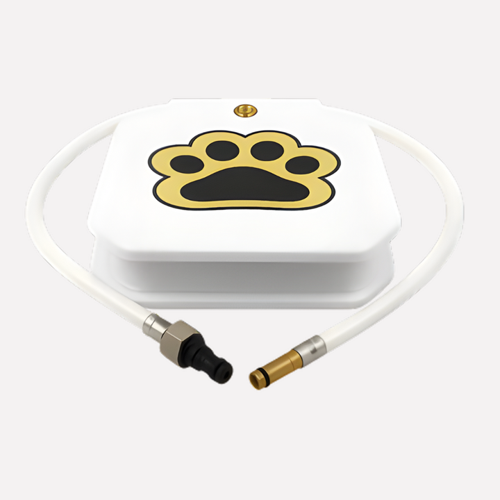 Interactive pedal dog water fountain ensures automatic fresh water. Great for pet hydration & fun outdoor dog accessories.