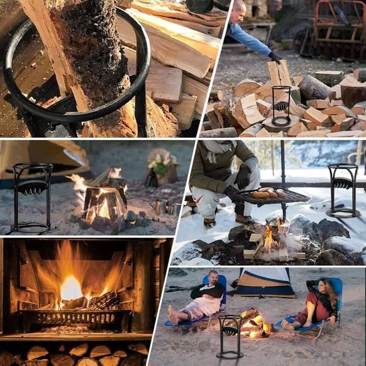 Versatile wood splitter for fireplace logs & outdoor adventures. Ensures safe and efficient firewood preparation.