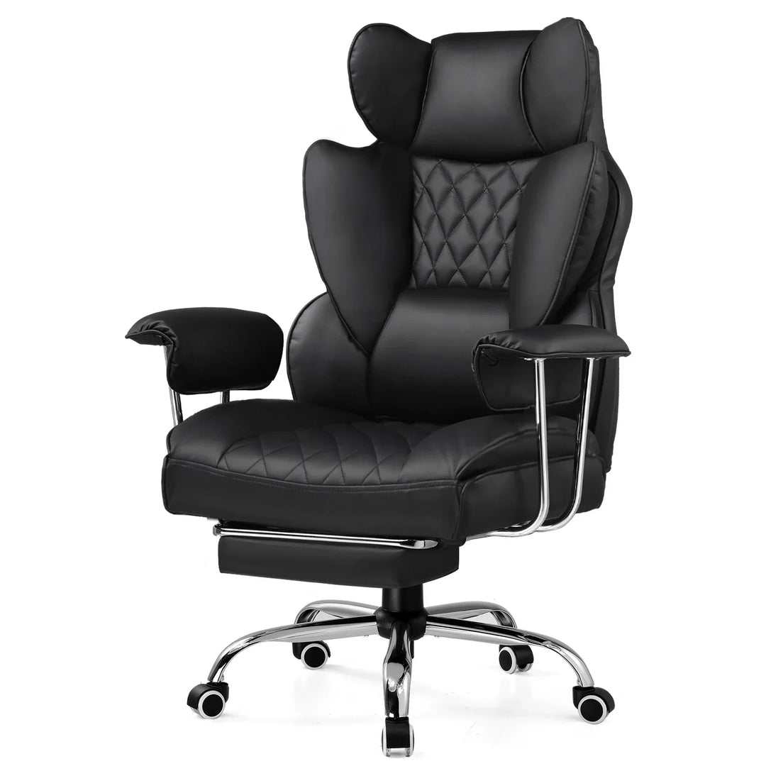 Adjustable lumbar support gaming chair for heavy duty use, perfect for long PC gaming sessions.