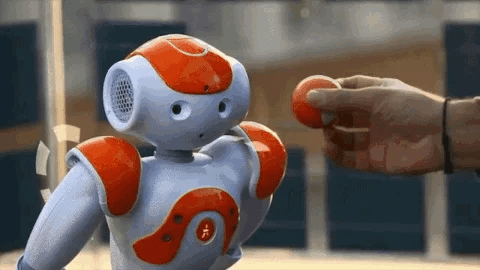 Smart home AI companion robot, a futuristic tech gadget, blending into a modern living room. Intelligent assistant.