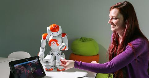 Sleek, modern AI companion robot: a futuristic smart device and intelligent assistant for any smart home.