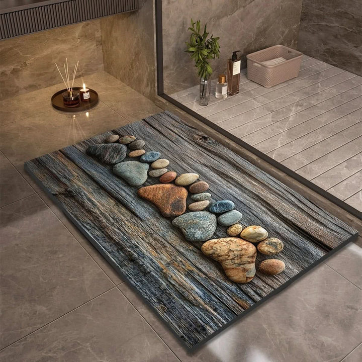 Home safety diatomaceous earth bath mat, non-slip & quick-dry for ultimate comfort and hygiene.