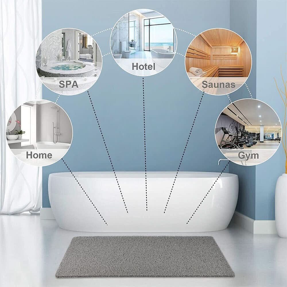 Premium non-slip shower mat, offering superior bathroom safety & hygienic drainage for a spa-like experience.