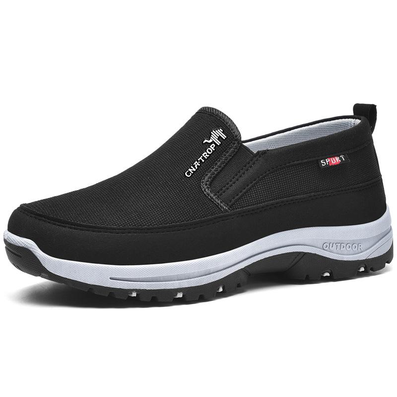 Supportive men's walking shoes, breathable mesh upper, designed for stability, athletic performance & all-day comfort.